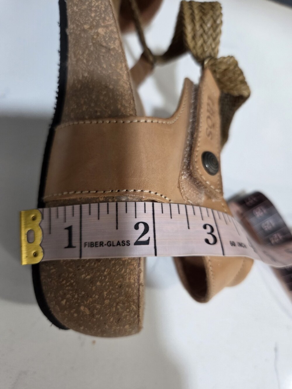 Taos Trulie Braided Strap Comfort Sandals In Camel Arch Support Size 10 - Picture 10 of 10